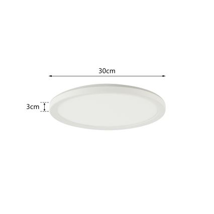 Brilagi - LED prigušiva plafonska svetiljka ULTRA SLIM LED/18W/230V 2700-6500K prečnik 30 cm bela sa daljinskim upravljačem