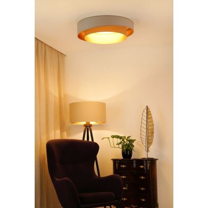 Brilagi - LED prigušiva plafonska lampa VEGAS SHINE LED/24W/230V prečnik 60 cm 3000/4000/6500K krem/bež + daljinski upravljač
