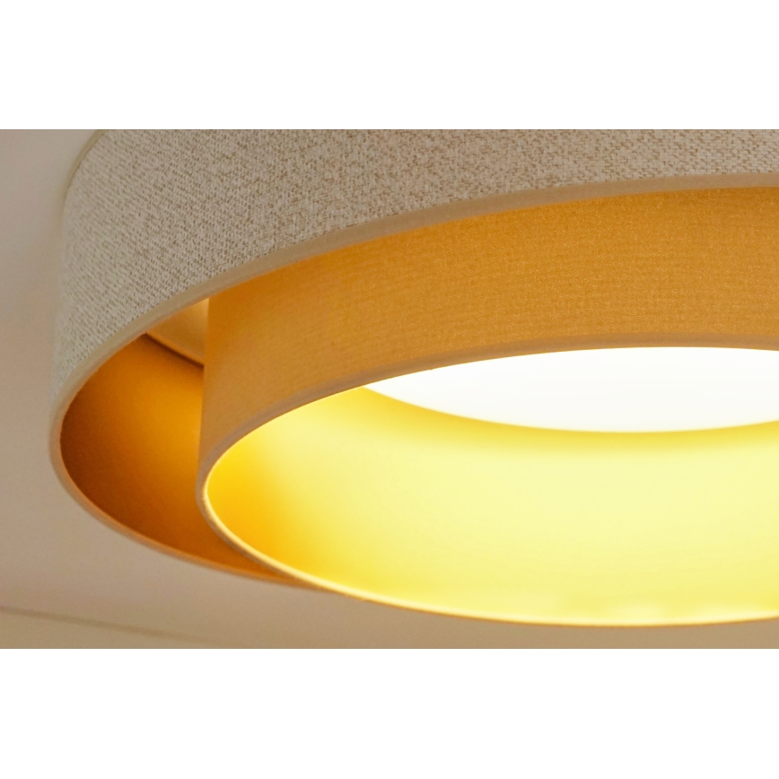 Brilagi - LED prigušiva plafonska lampa VEGAS SHINE LED/24W/230V prečnik 60 cm 3000/4000/6500K krem/bež + daljinski upravljač