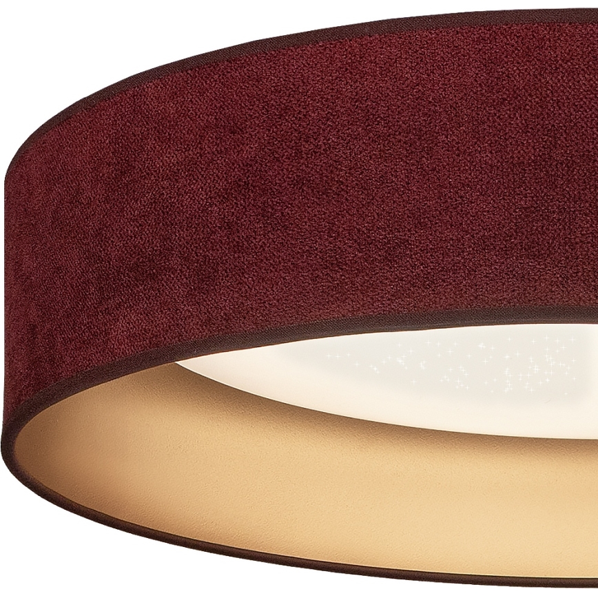 BRILAGI - LED prigušiva plafonska svetiljka VELVET SMARTIX STARS LED/24W/230V 3000-6000K prečnik 45 cm bordo/zlatna Wi-Fi Tuya Beacon + daljinski upravljač