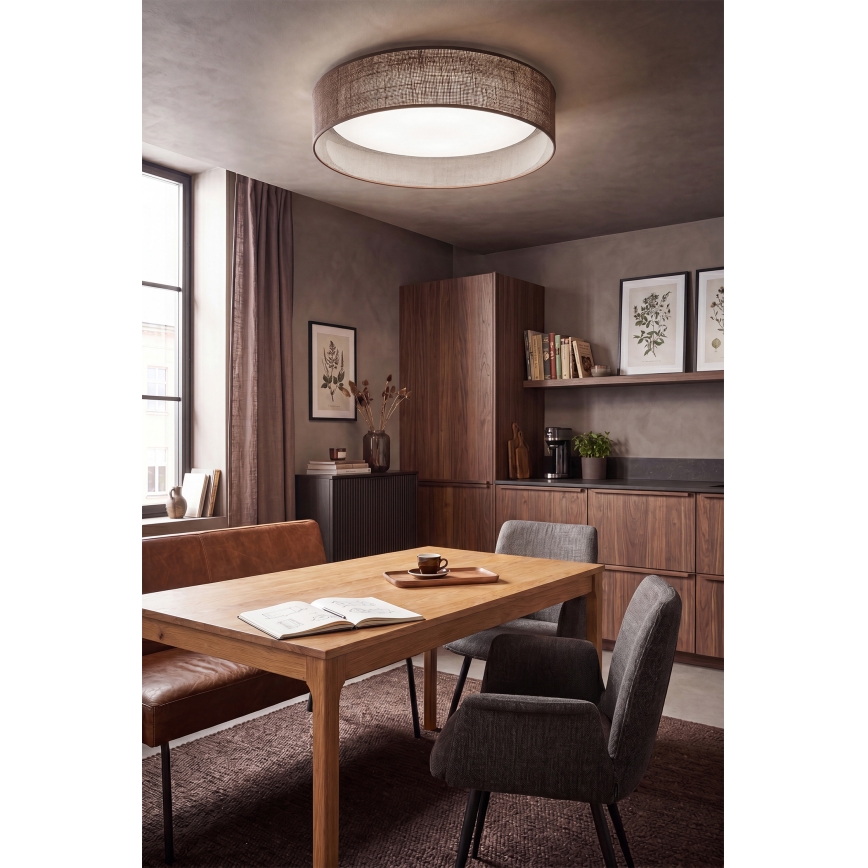 BRILAGI - LED prigušiva plafonska svetiljka VELVET SMARTIX STARS LED/24W/230V 3000-6000K prečnik 45 cm braon Wi-Fi Tuya Beacon + daljinski upravljač