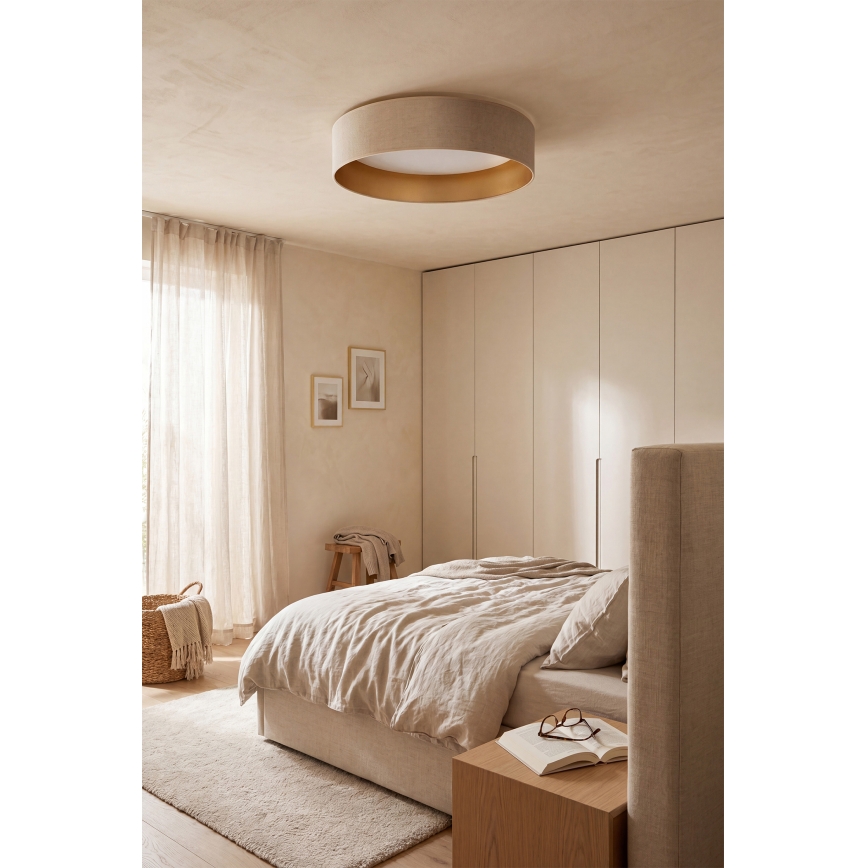 Brilagi - LED prigušiva plafonska svetiljka VELVET SMARTIX STARS LED/36W/230V 3000-6000K preč. 55 cm krem/zlatna Wi-Fi Tuya Beacon + daljinski upravljač