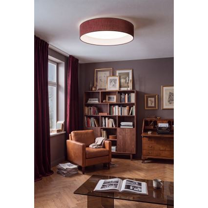 Brilagi - LED prigušiva plafonska svetiljka VELVET SMARTIX STARS LED/36W/230V 3000-6000K prečnik 55 cm boja vina Wi-Fi Tuya Beacon + daljinski upravljač