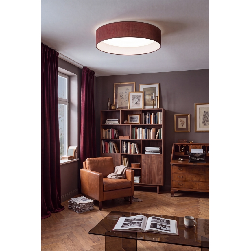 Brilagi - LED prigušiva plafonska svetiljka VELVET SMARTIX STARS LED/36W/230V 3000-6000K prečnik 55 cm boja vina Wi-Fi Tuya Beacon + daljinski upravljač