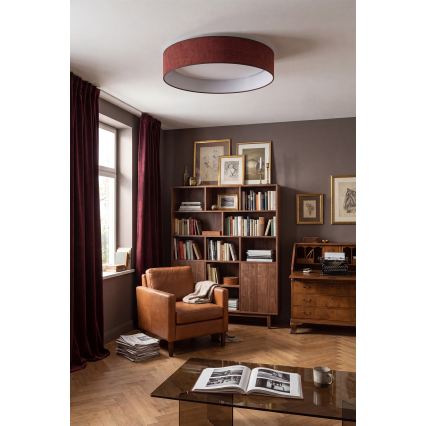 Brilagi - LED prigušiva plafonska svetiljka VELVET SMARTIX STARS LED/36W/230V 3000-6000K prečnik 55 cm boja vina Wi-Fi Tuya Beacon + daljinski upravljač