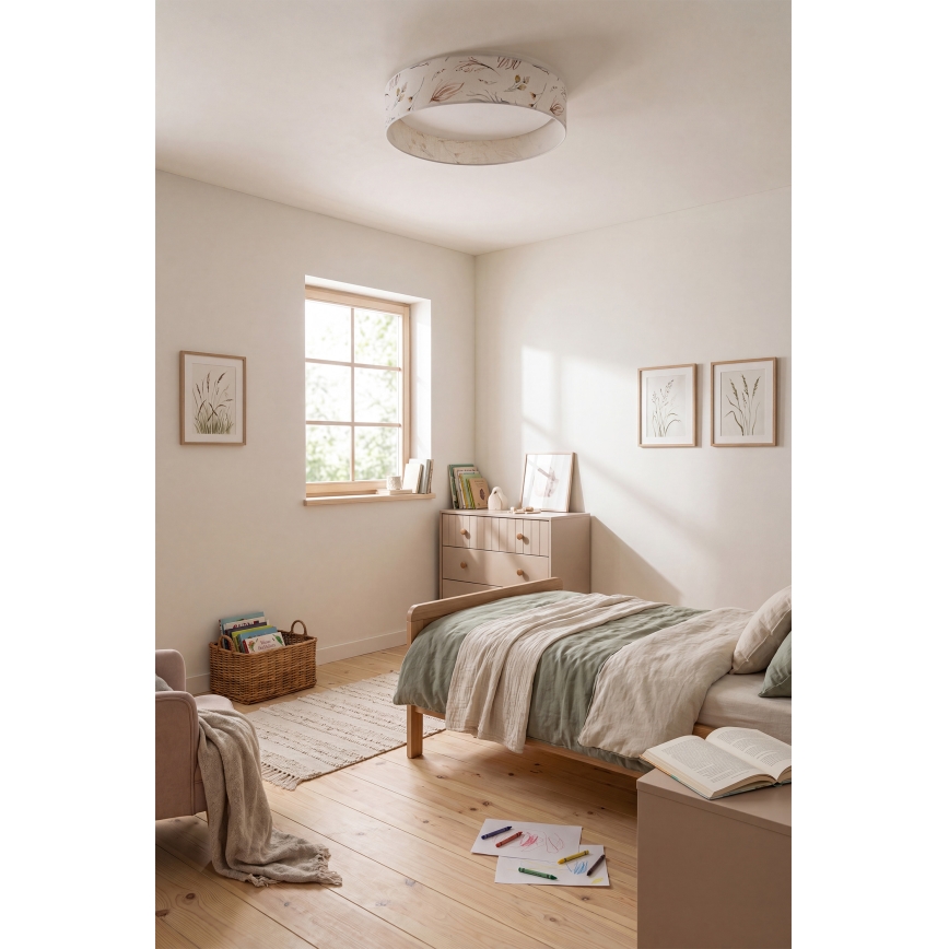 BRILAGI - LED prigušiva plafonska lampa VELVET SMARTIX LED/36W/230V 3000-6000K prečnik 55 cm bela/cvetni motiv Wi-Fi Tuya Beacon + daljinski upravljač