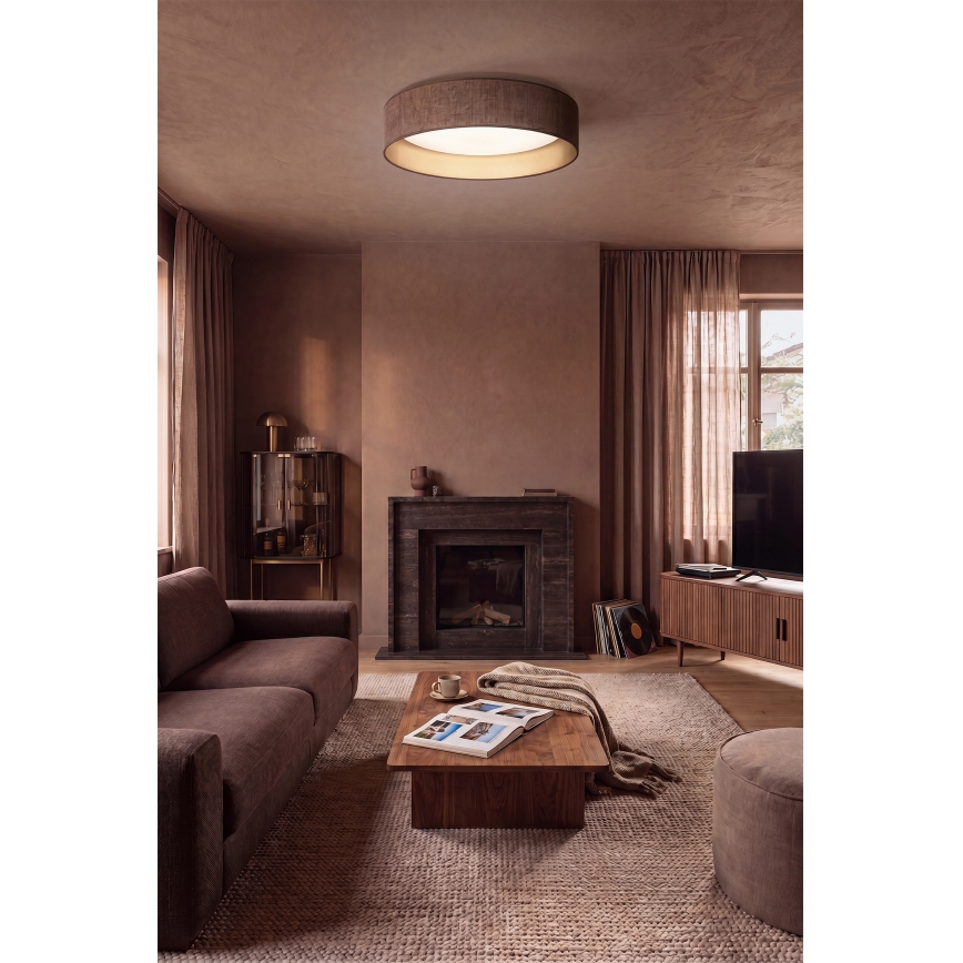 Brilagi - LED prigušiva plafonsko svetlo VELVET SMARTIX LED/36W/230V 3000-6000K preč. 55 cm braon/zlatna Wi-Fi Tuya Beacon + daljinski upravljač