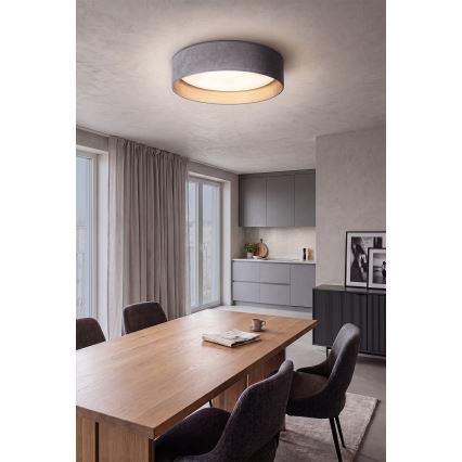 BRILAGI - LED prigušiva plafonska lampa VELVET SMARTIX LED/36W/230V 3000-6000K prečnik 55 cm siva/zlatna Wi-Fi Tuya Beacon + daljinski upravljač