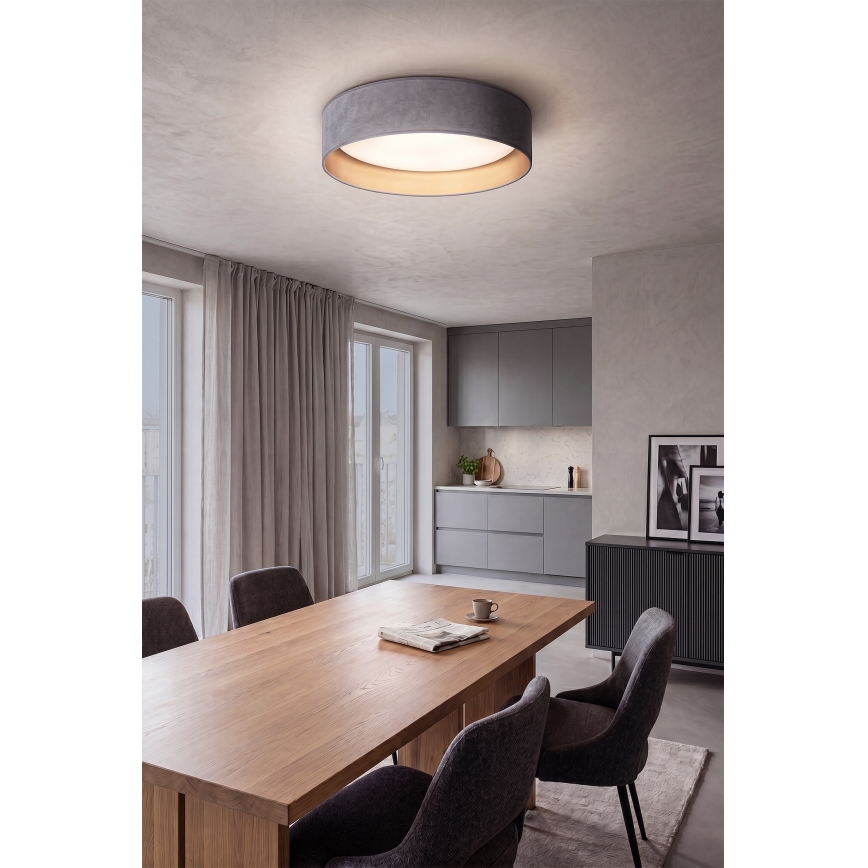 BRILAGI - LED prigušiva plafonska lampa VELVET SMARTIX LED/36W/230V 3000-6000K prečnik 55 cm siva/zlatna Wi-Fi Tuya Beacon + daljinski upravljač