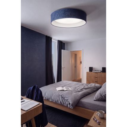 BRILAGI - prigušiva stropna LED svetiljka VELVET SMART VARI LED/24W/230V 3000-6500K, prečnik 45 cm, plava + sa daljinskim upravljačem