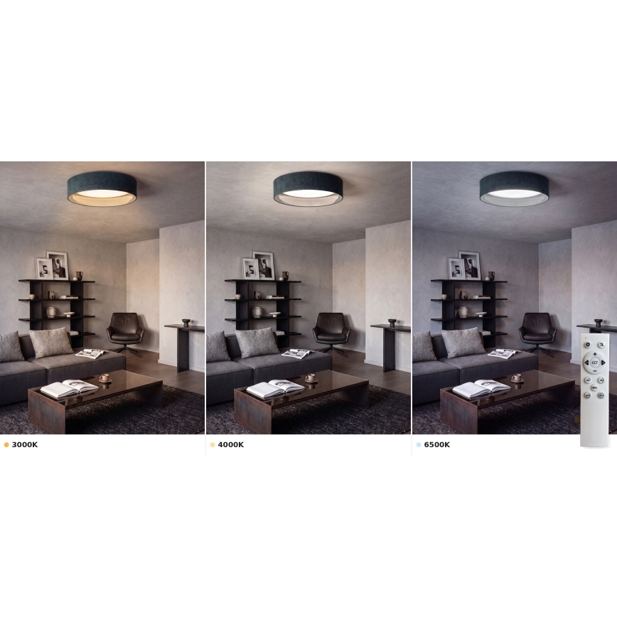 BRILAGI - LED stropno svetlo VELVET SMART VARI, prigušiva, LED/24W/230V, 3000-6500K, prečnik 45 cm, zeleno + daljinski upravljač