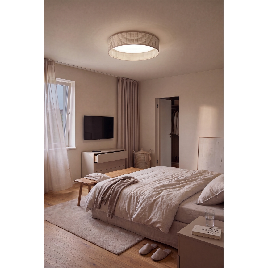Brilagi - LED prigušiva stropna svetiljka VELVET SMART VARI LED/24W/230V 3000-6500K prečnika 45 cm bež + daljinski upravljač