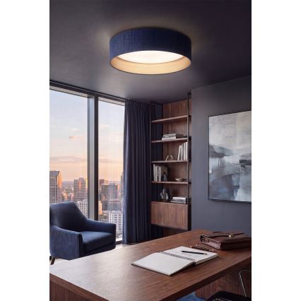 BRILAGI - LED prigušiva plafonska lampa VELVET SMART VARI LED/36W/230V 3000-6500K prečnik 55 cm plava/zlatna + daljinski upravljač