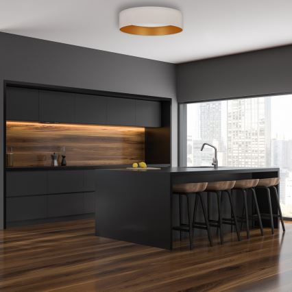 Brilagi - LED prigušiva stropna svetiljka VELVET SMART LED/24W/230V, prečnik 45 cm, 2700-6500K, Wi-Fi Tuya, krem/zlatna + daljinski upravljač