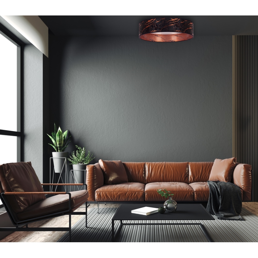 Brilagi - LED prigušiva plafonska svetiljka VELVET SMART LED/24W/230V prečnik 45 cm 2700-6500K Wi-Fi Tuya crna/bakrena + daljinski upravljač