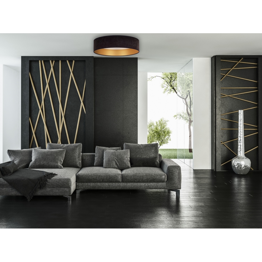 Brilagi - LED prigušiva stropna svetiljka VELVET SMART LED/36W/230V Ø 55 cm 2700-6500K Wi-Fi Tuya crna/zlatna + daljinski upravljač