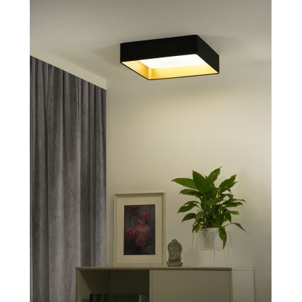 Brilagi - LED prigušiva plafonska lampa VELVET SQUARE SMART LED/36W/230V 60x60 cm 2700-6500K Wi-Fi Tuya + daljinski upravljač crna