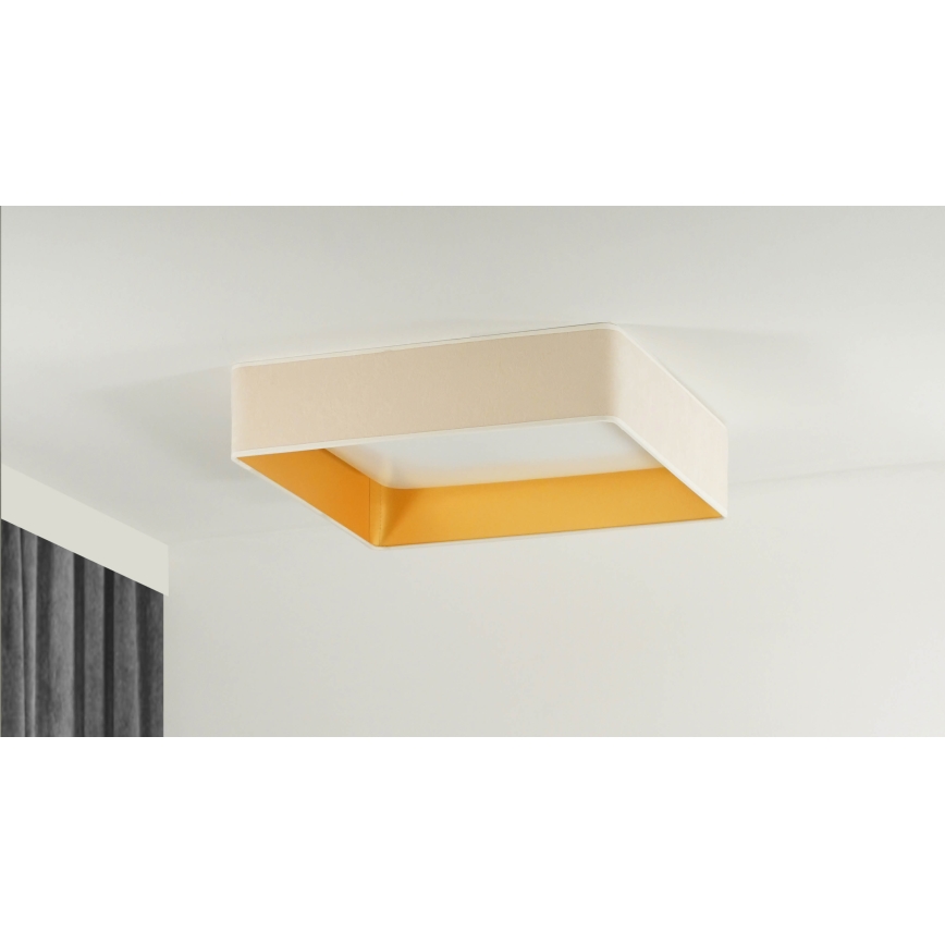 Brilagi - LED prigušiva stropno svetlo VELVET SQUARE SMART LED/36W/230V 60x60 cm 2700-6500K Wi-Fi Tuya + daljinski upravljač krem