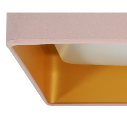 Brilagi - LED prigušiva plafonska svetiljka VELVET SQUARE SMART LED/36W/230V 60x60 cm 2700-6500K Wi-Fi Tuya + daljinski upravljač ružičasta