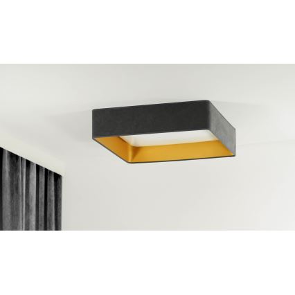 Brilagi - LED prigušiva stropna svetiljka VELVET SQUARE SMART LED/36W/230V 2700-6500K Wi-Fi Tuya + daljinski upravljač siva