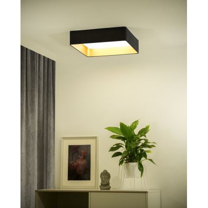Brilagi - LED prigušiva stropna svetiljka VELVET SQUARE SMART LED/36W/230V 2700-6500K Wi-Fi Tuya + daljinski upravljač siva