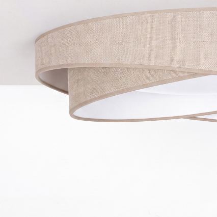 BRILAGI - LED prigušiva plafonska svetiljka VELVET TWIST LED/36W/230V 3000-6000K prečnik 65 cm Wi-Fi Tuya Beacon bež + daljinski upravljač