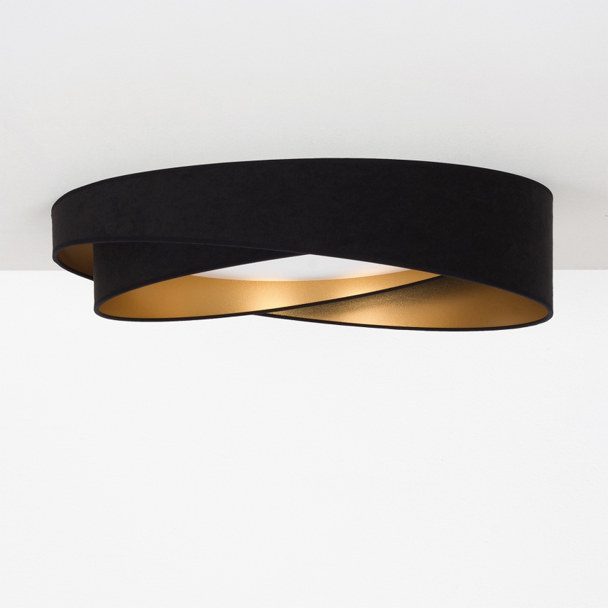 BRILAGI - LED prigušiva stropna svetiljka VELVET TWIST LED/36W/230V 3000-6000K prečnik 65 cm Wi-Fi Tuya Beacon crna/zlatna + daljinski upravljač