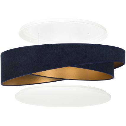 BRILAGI - prigušiva LED stropna svetiljka VELVET TWIST LED/36W/230V 3000-6000K prečnik 65 cm Wi-Fi Tuya Beacon plava/zlatna + daljinski upravljač