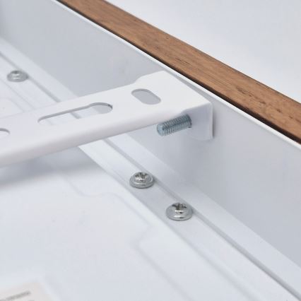 Brilagi - prigušiva LED stropna lampa za kupatilo WOODY FRAME LED/24W/230V hrast-trešnja 30x30 cm 3000-6000K IP44 + daljinski upravljač