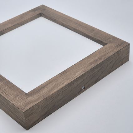 Brilagi - LED prigušiva kupatilsko plafonsko svetlo WOODY FRAME LED/24W/230V hrast/orah 30x30 cm 3000-6000K IP44 + daljinski upravljač