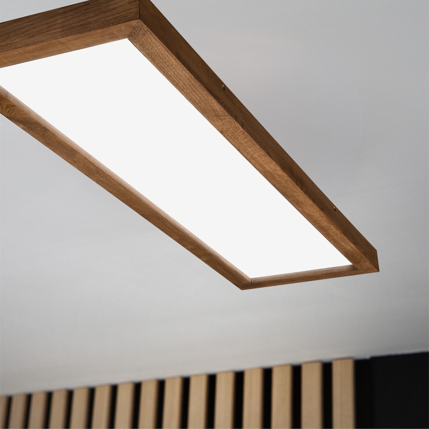 Brilagi - LED prigušiva kupatilska plafonska lampa WOODY FRAME LED/50W/230V hrast-trešnja 120x30 cm 3000-6000K IP44 + daljinski upravljač