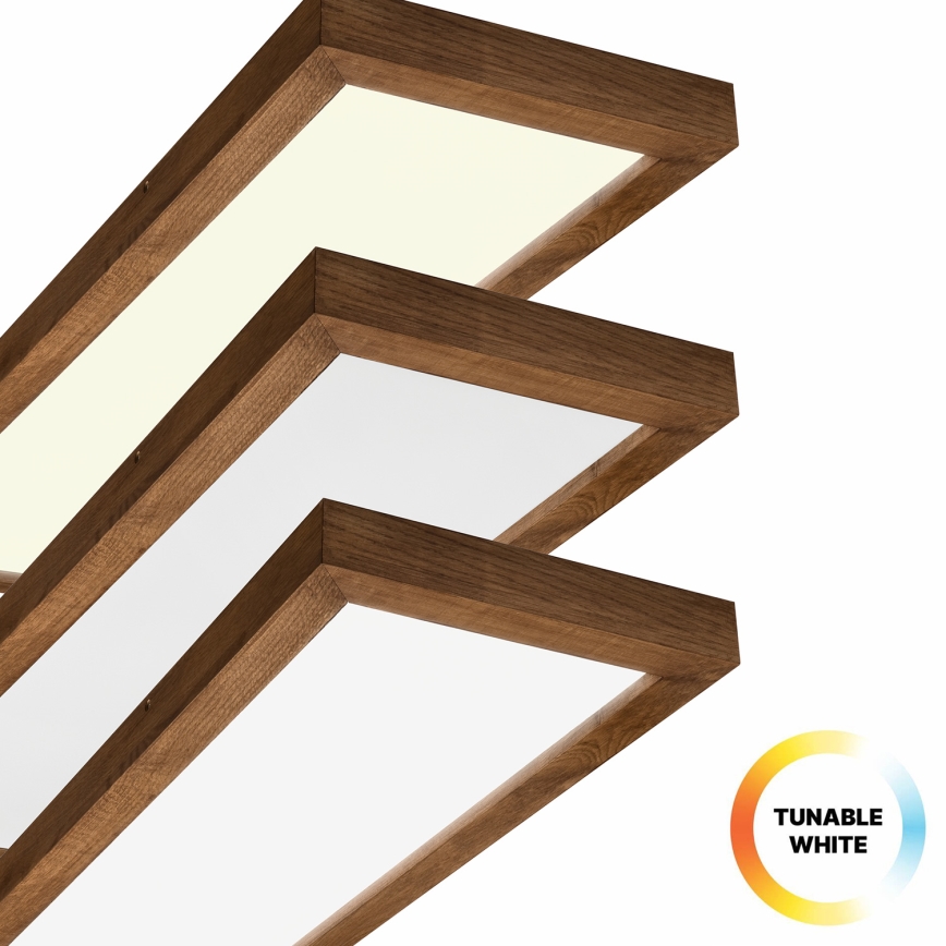 Brilagi - LED prigušiva kupatilska plafonska lampa WOODY FRAME LED/50W/230V hrast-trešnja 120x30 cm 3000-6000K IP44 + daljinski upravljač