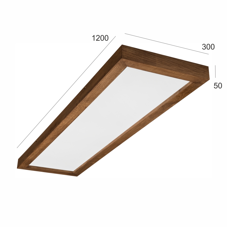 Brilagi - LED prigušiva kupatilska plafonska lampa WOODY FRAME LED/50W/230V hrast-trešnja 120x30 cm 3000-6000K IP44 + daljinski upravljač