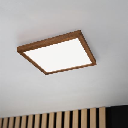 Brilagi - LED prigušiva kupatilska plafonska lampa WOODY FRAME LED/50W/230V hrast-trešnja 60x60 cm 3000-6000K IP44 + daljinski upravljač