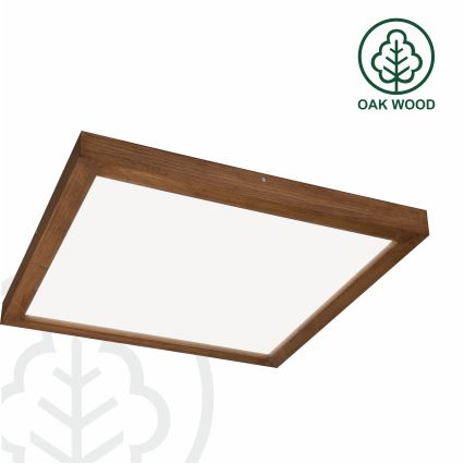 Brilagi - LED prigušiva kupatilska plafonska lampa WOODY FRAME LED/50W/230V hrast-trešnja 60x60 cm 3000-6000K IP44 + daljinski upravljač