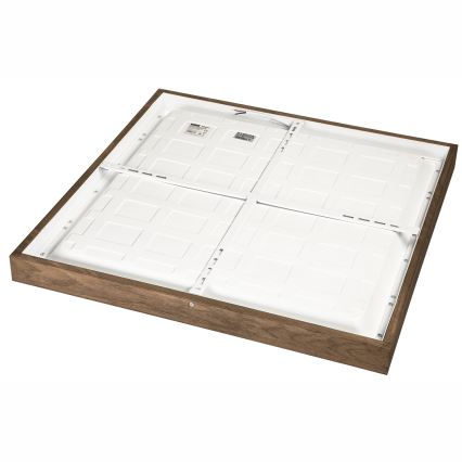 Brilagi - WOODY FRAME LED/50W/230V prigušiva plafonska lampa za kupatilo, hrast/orah 60x60 cm 3000-6000K IP44 + daljinski upravljač