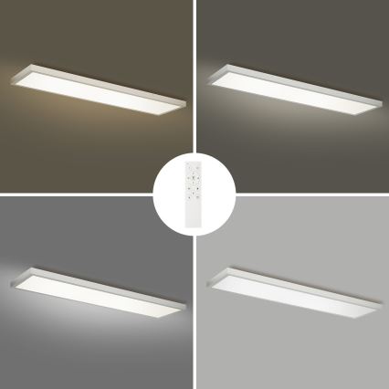 Brilagi - LED prigušiva stropna svetiljka za kupatilo FRAME SMART LED/50W/230V 120x30 cm 3000-6000K IP44 srebrna + daljinski upravljač