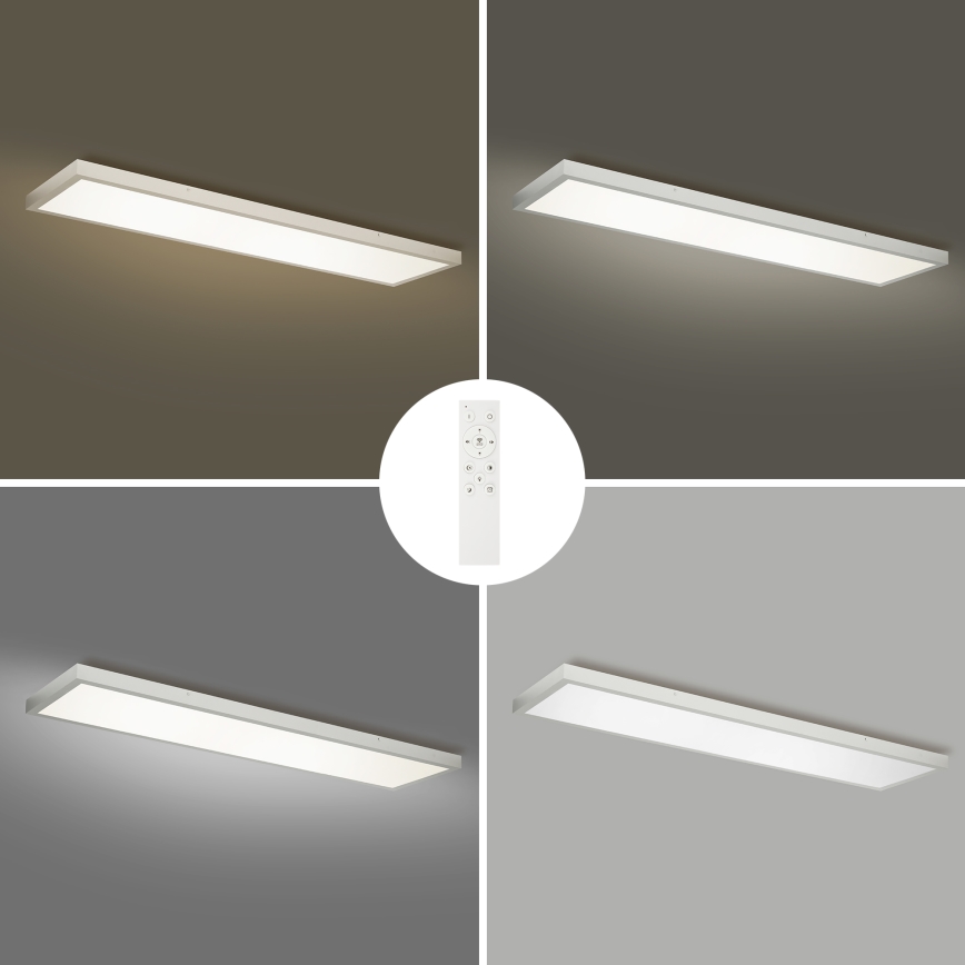 Brilagi - LED prigušiva stropna svetiljka za kupatilo FRAME SMART LED/50W/230V 120x30 cm 3000-6000K IP44 srebrna + daljinski upravljač