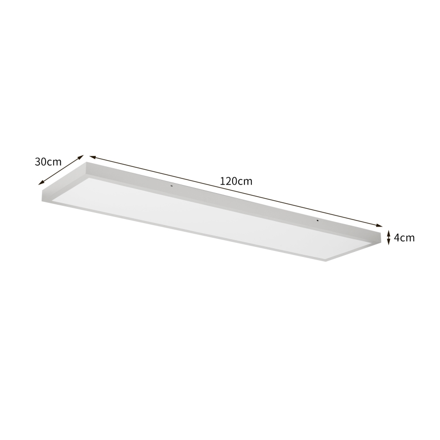 Brilagi - LED prigušiva stropna svetiljka za kupatilo FRAME SMART LED/50W/230V 120x30 cm 3000-6000K IP44 srebrna + daljinski upravljač