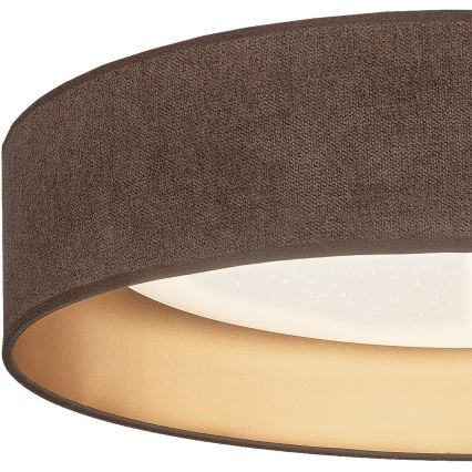 BRILAGI - LED prigušiva stropna svetiljka VELVET SMARTIX STARS LED/36W/230V 3000-6000K prečnik 55 cm braon/zlatna Wi-Fi Tuya Beacon + daljinski upravljač