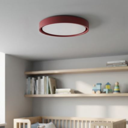 Brilagi - LED prigušiva plafonska lampa MATTEO LED/48W/230V 3000-6500K prečnik 41 cm crvena + daljinski upravljač