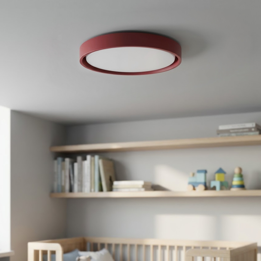 Brilagi - LED prigušiva plafonska lampa MATTEO LED/48W/230V 3000-6500K prečnik 41 cm crvena + daljinski upravljač