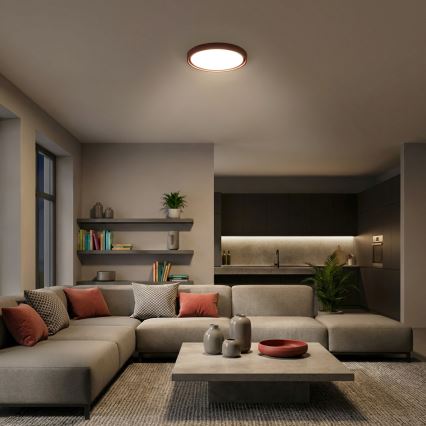 Brilagi - LED prigušiva plafonska lampa MATTEO LED/48W/230V 3000-6500K prečnik 41 cm crvena + daljinski upravljač