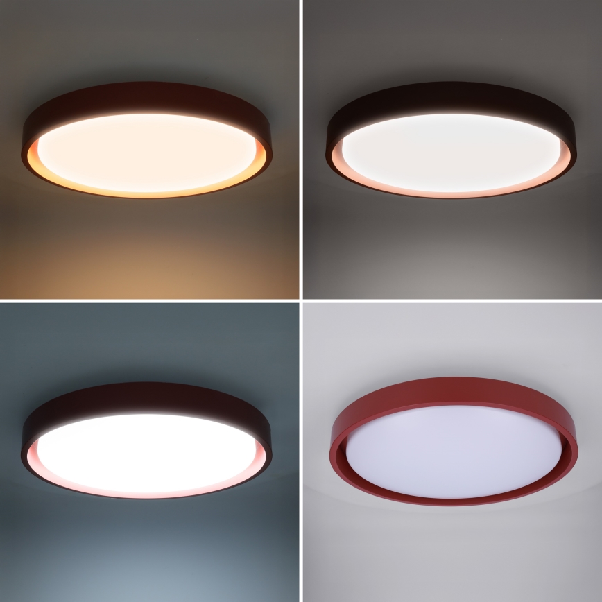 Brilagi - LED prigušiva plafonska lampa MATTEO LED/48W/230V 3000-6500K prečnik 41 cm crvena + daljinski upravljač
