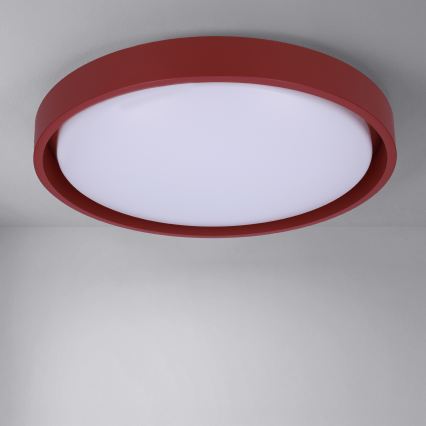 Brilagi - LED prigušiva plafonska lampa MATTEO LED/48W/230V 3000-6500K prečnik 41 cm crvena + daljinski upravljač