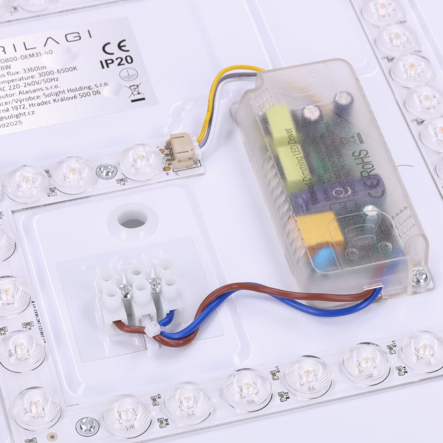Brilagi - LED prigušiva plafonska lampa MATTEO LED/48W/230V 3000-6500K prečnik 41 cm crvena + daljinski upravljač