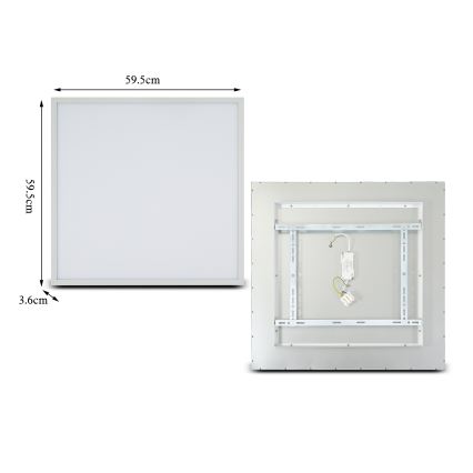 Brilagi - LED prigušiva plafonska lampa SLIMFRAME LED/58W/230V 60x60 cm 3000-6000K bela + daljinski upravljač