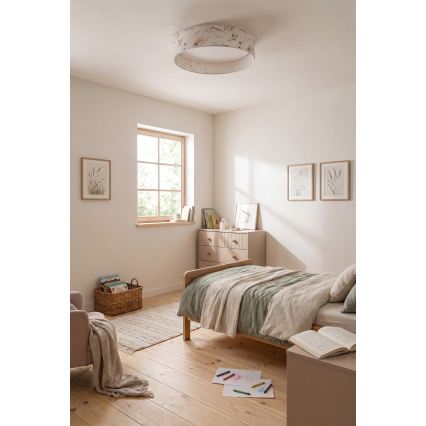 BRILAGI - LED prigušiva plafonska svetiljka VELVET SMARTIX STARS LED/24W/230V 3000-6000K prečnik 45 cm bela/cvetni motiv Wi-Fi Tuya Beacon + daljinski upravljač