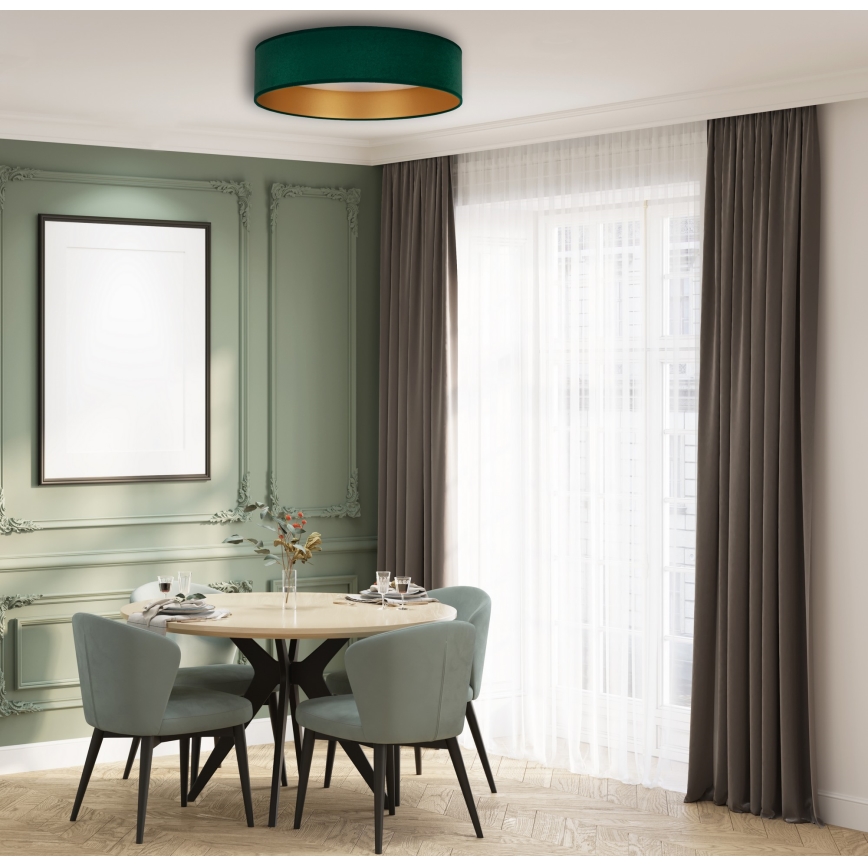 Brilagi - LED prigušiva plafonska svetiljka VELVET SMART LED/24W/230V Ø 45 cm 2700-6500K Wi-Fi Tuya zelena/zlatna + daljinski upravljač