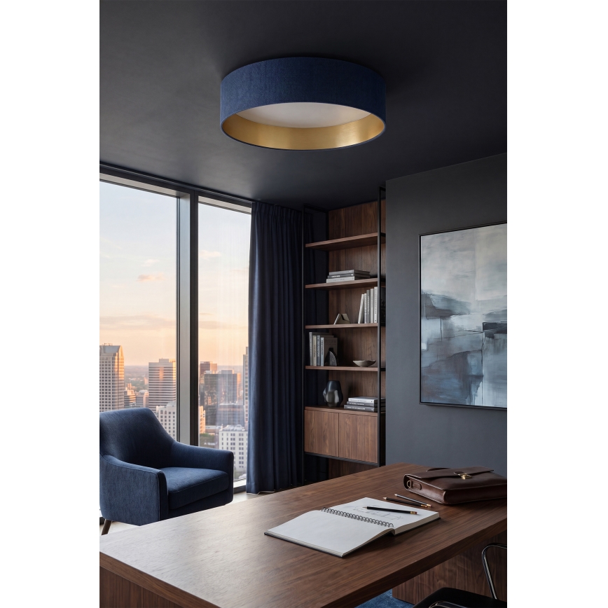 BRILAGI - prigušiva stropna svetiljka VELVET SMARTIX LED/24W/230V 3000-6000K Ø 45 cm plava/zlatna Wi-Fi Tuya Beacon + daljinski upravljač